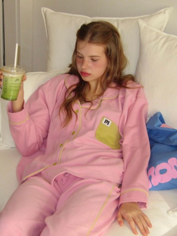 MMOM Sleepy 家居睡衣套裝｜蜜桃粉 