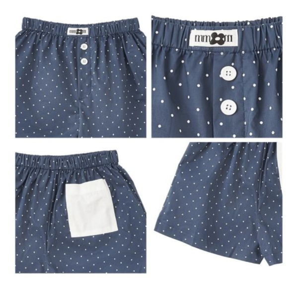 MMOM 園點短褲 海軍藍 