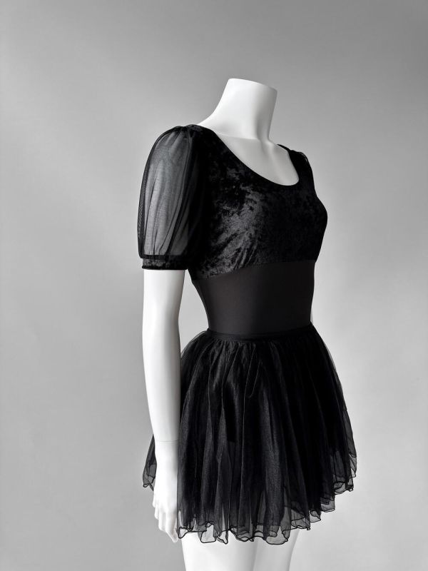 韓國yoora - Lunar短袖舞衣 (Black) 