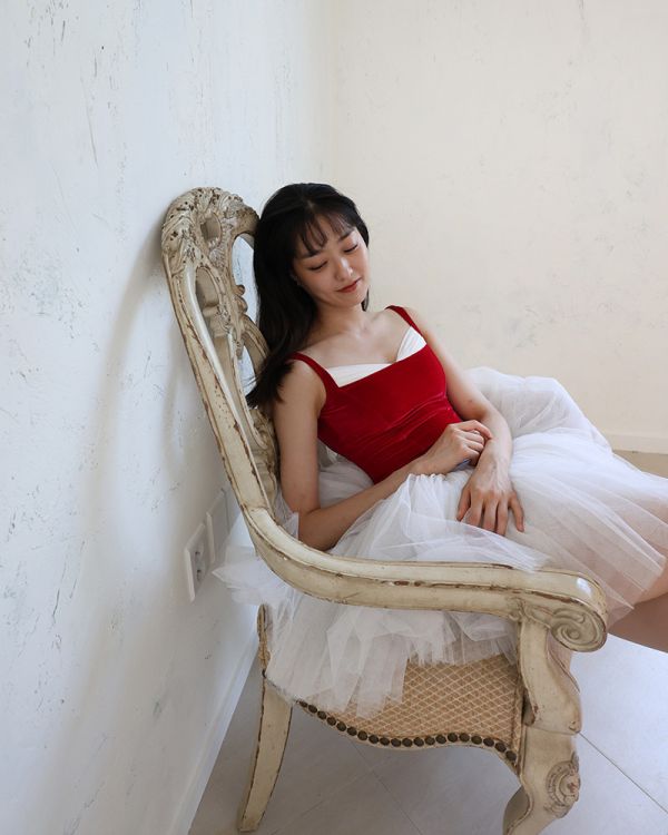 韓國LEVDANCE - Beatrice Velvet舞衣 (Red) 