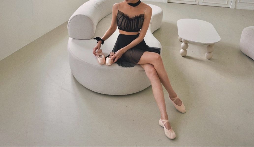 韓國Lenique - Kamiyu鋼管上衣+短褲 (Black) 