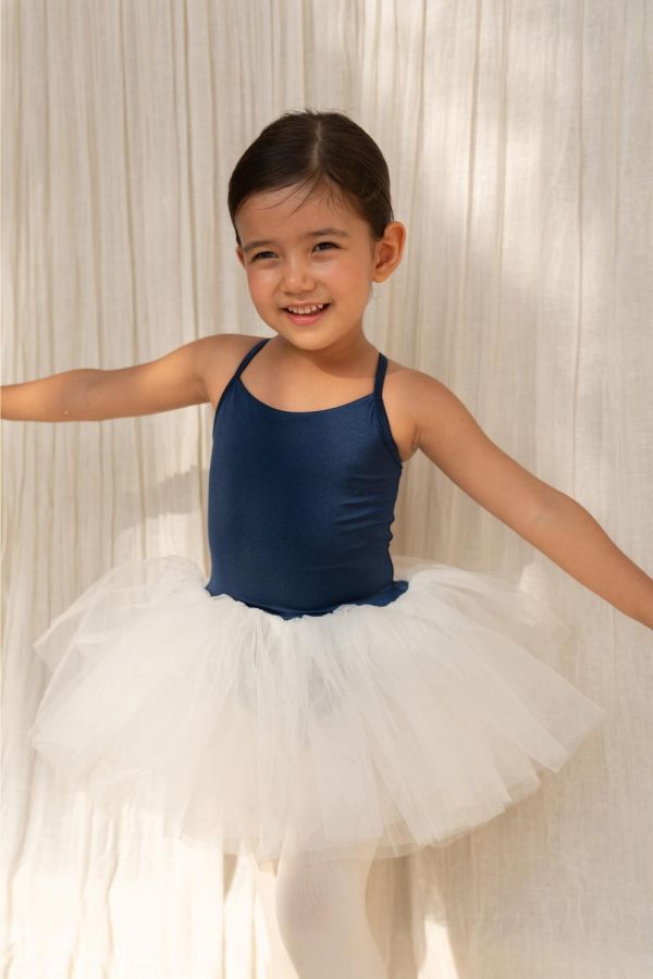 韓國 -  Snap First澎澎裙連身兒童舞衣 (Navy) 