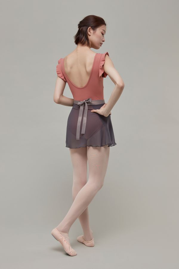 韓國Ballessimo - Charcoal Gray寬綁帶舞裙 (차콜 그레이) 