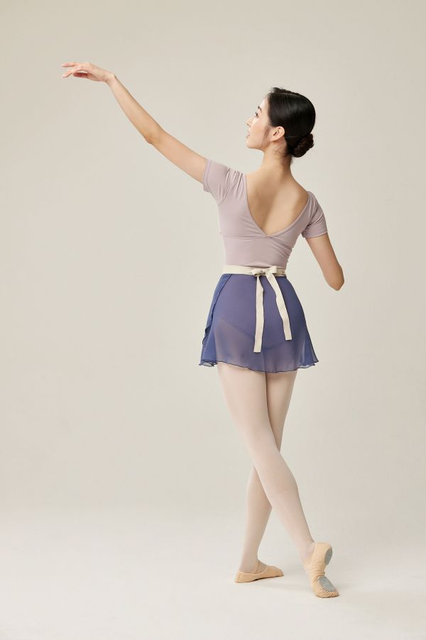 韓國Ballessimo - Smoke Blue寬綁帶舞裙 (스모크 블루) 