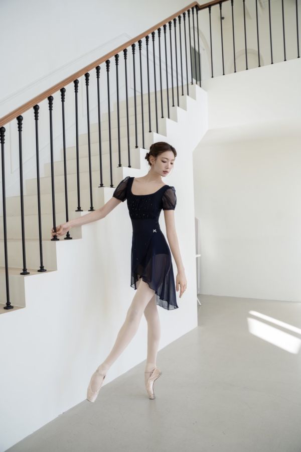 韓國Ode on tutu - Daphne Navy短袖舞衣 