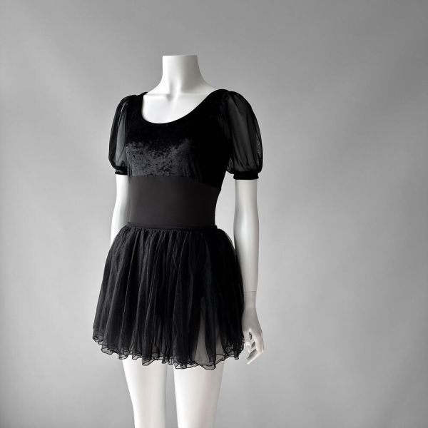 韓國yoora - Lunar短袖舞衣 (Black) 