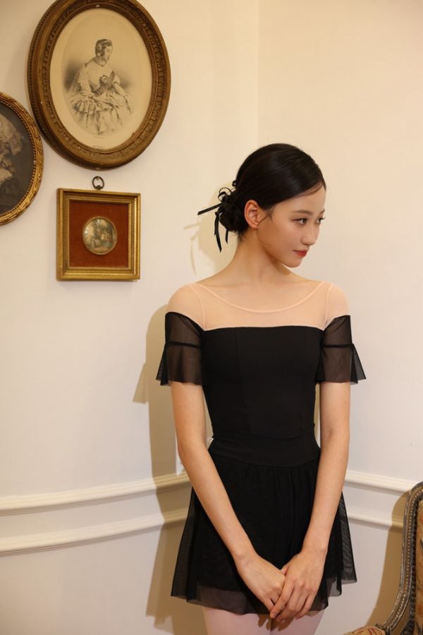 韓國iilaire - Lilly短袖舞衣 (Black) 