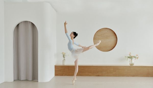 韓國Entrechat - 吉賽兒長袖舞衣 (Sky Blue & White) 