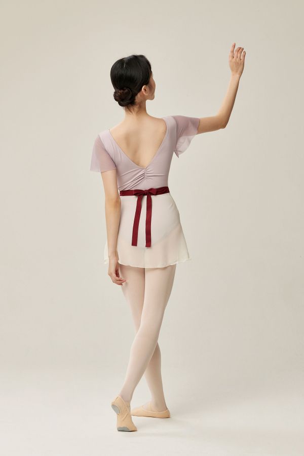 韓國Ballessimo - Ivory Red寬綁帶舞裙 (아이보리 레드) 