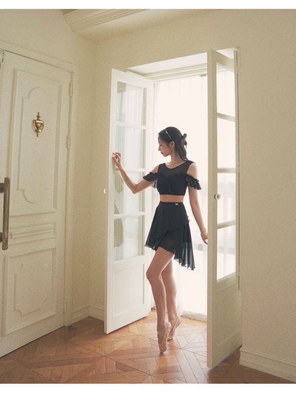 韓國Lenique - New Angela上衣+短褲 (Black) 