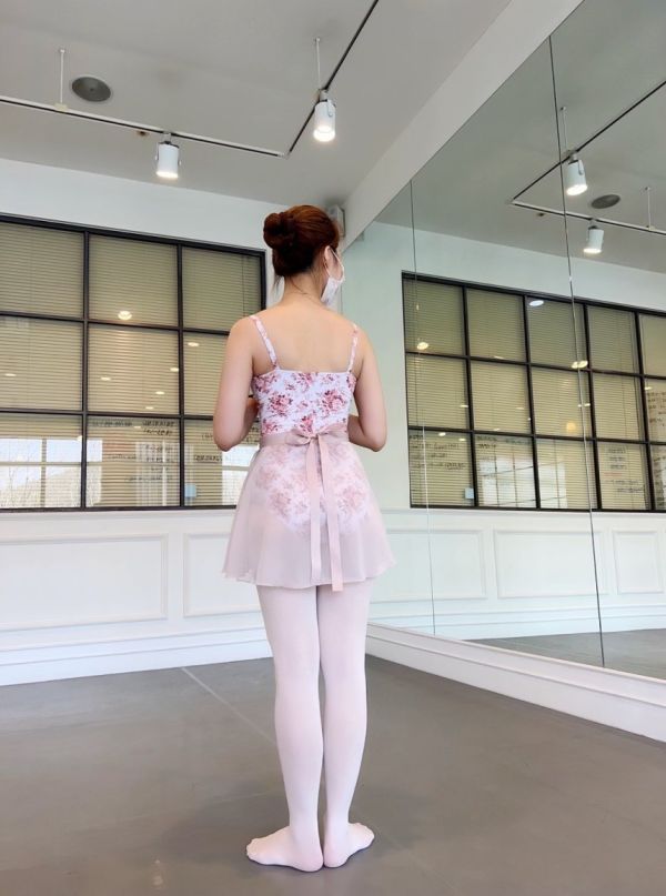 韓國balletchouchou - 素面寬腰帶舞裙 (淺色系) 