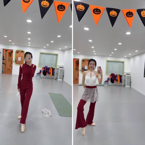 韓國La Scala - Peekaboo保暖套裝 (上衣+長褲) 