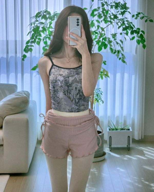 韓國Leanomse - Grida吊帶芭蕾舞衣 (Yellow Gray) 