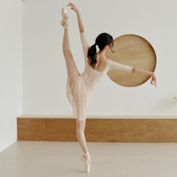 韓國Entrechat - 吉賽兒長袖舞衣 (Nude Pink & Light Pink) 