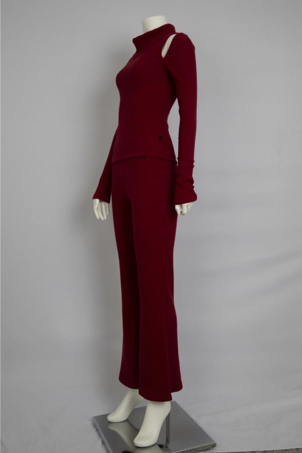 韓國La Scala - Peekaboo保暖套裝 (上衣+長褲) 