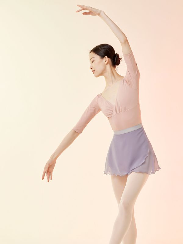 韓國Ballessimo - Lilac Gray寬綁帶舞裙 (라일락 그레이) 