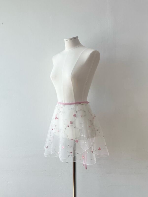 韓國Degage - Spring flower pink短版舞裙 