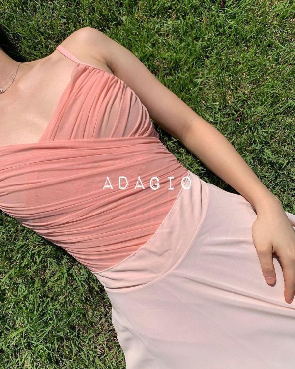 韓國Le Adagio - Precioso雪紡吊帶舞衣 (Pink) 