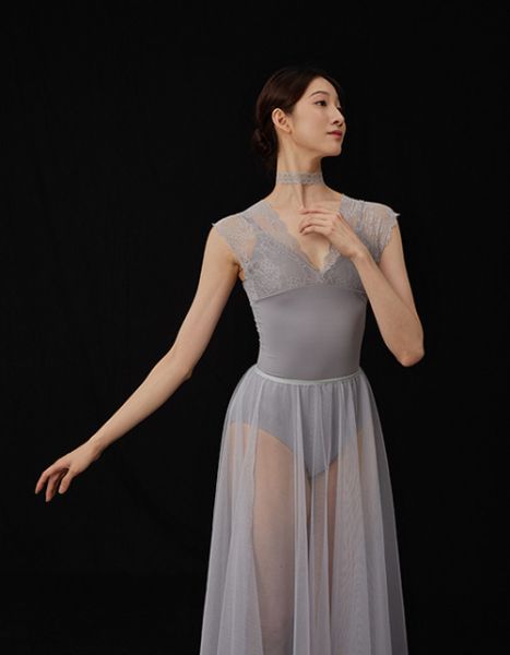 韓國Bonanza - Lace優雅舞衣 (Light Gray) 