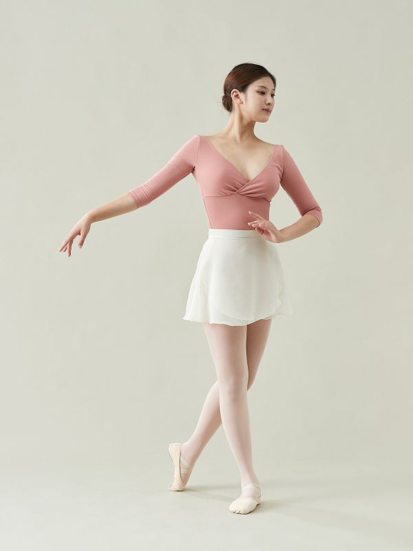 韓國Ballessimo - Cream寬綁帶舞裙 (크림) 