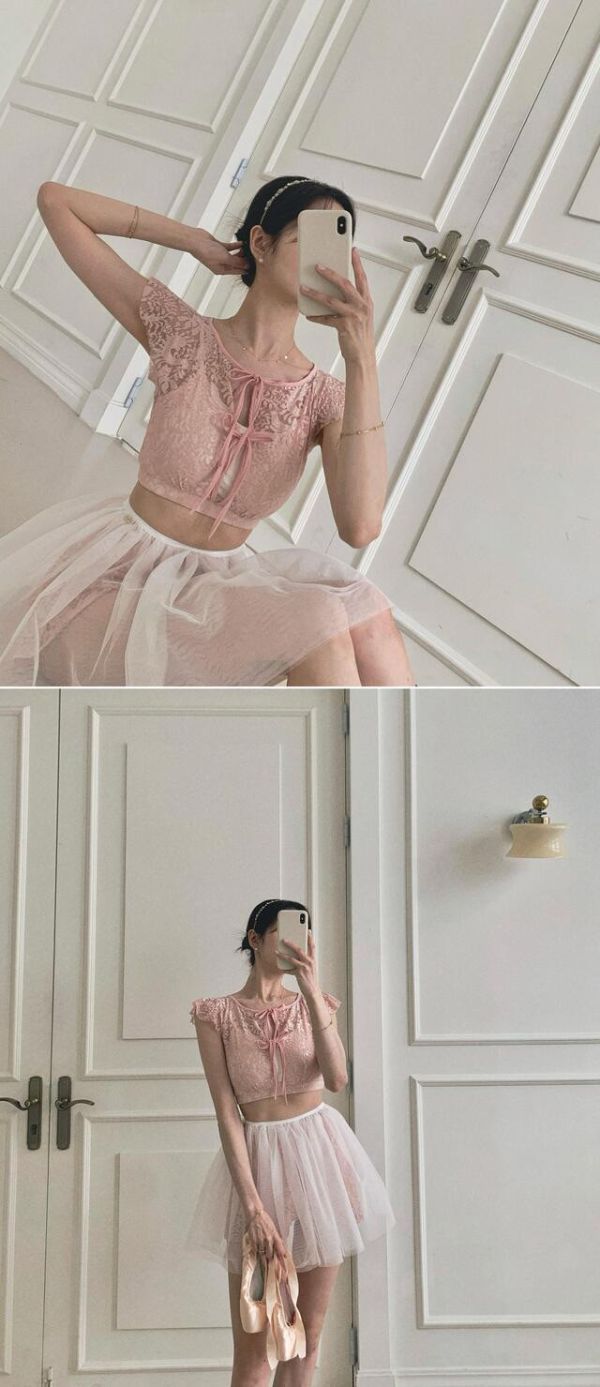 韓國Lenique - New black swan上衣+短褲 (兩色) 