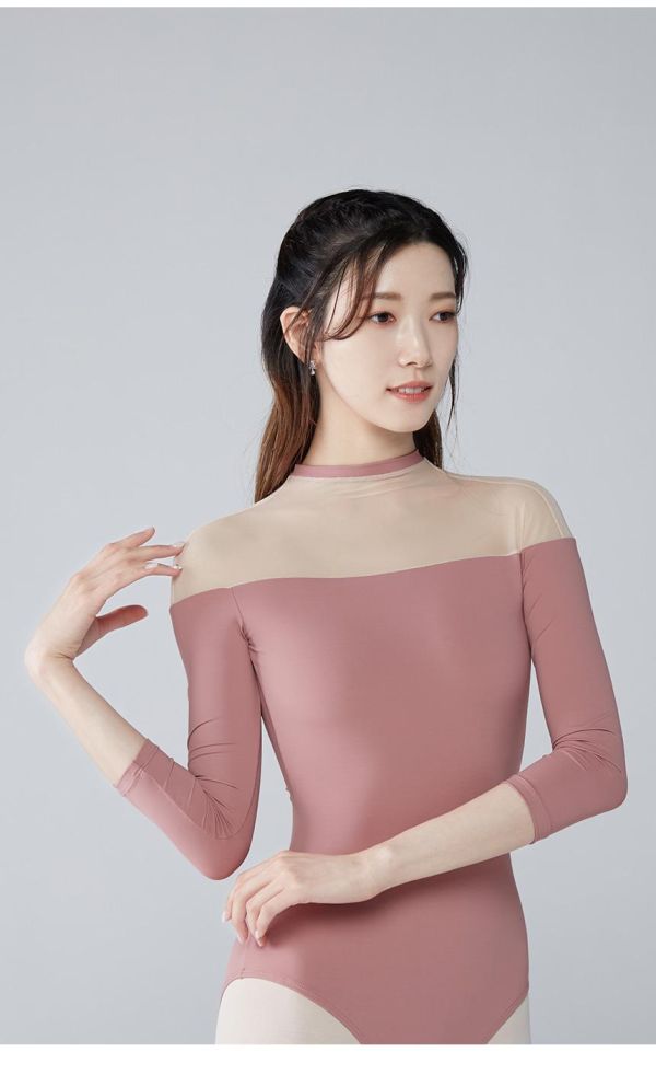 韓國Byplie - Choker neck Sleeve長袖舞衣 (三色) 초커넥 슬리브 