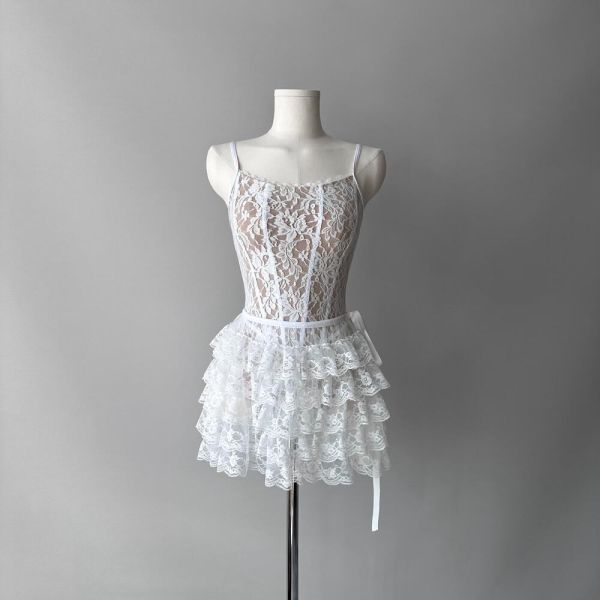 韓國yoora - Scarlett蕾絲舞裙 (兩色) 