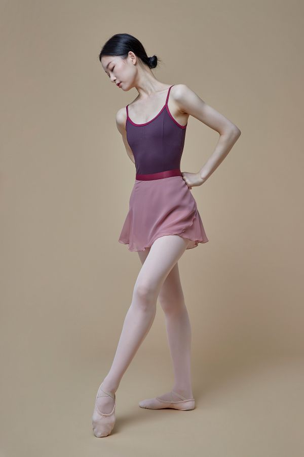 韓國Ballessimo - Rose Brown寬綁帶舞裙 (로즈 브라운) 