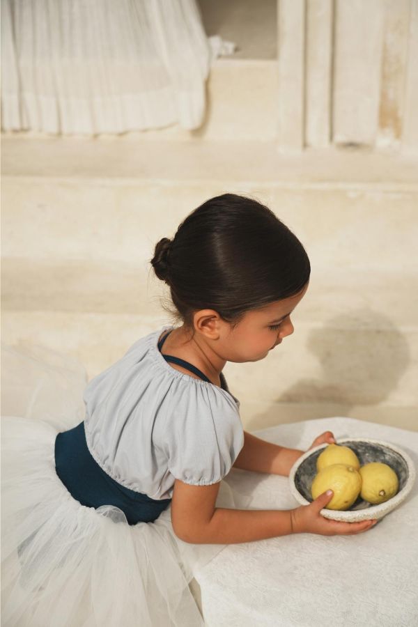 韓國 -  Puff Crop舞蹈上衣罩衫 (Blue) 