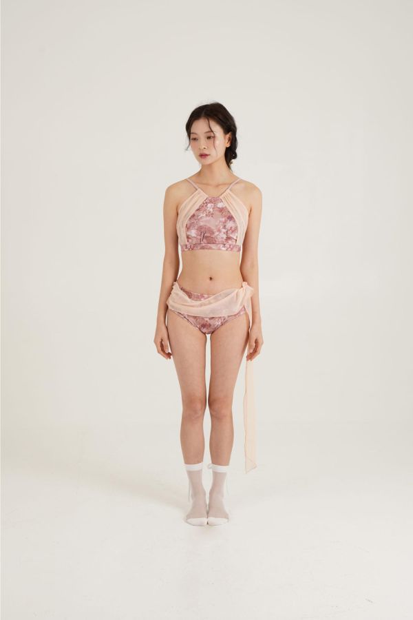 韓國Leanomse - Grida鋼管上衣+短褲 (Pink Beige) 그리다 