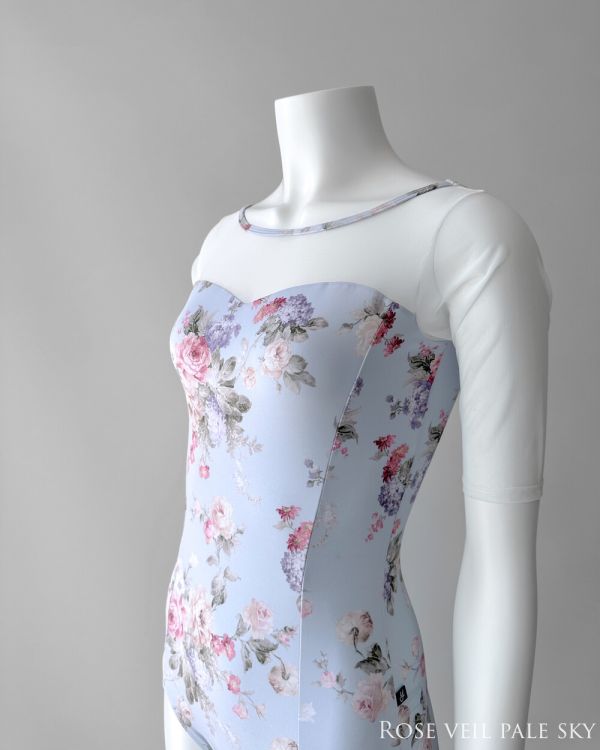 韓國yoora - Rose Veil五分袖舞衣 (Sky) 