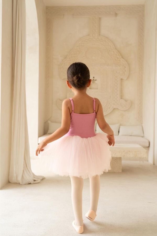 韓國 -  Snap Candy澎澎裙連身兒童舞衣 (肩帶可調、Pink) 