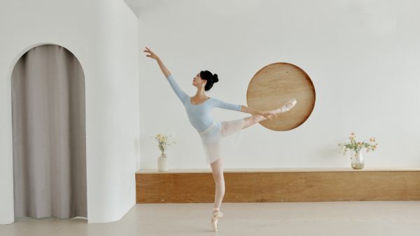 韓國Entrechat - 吉賽兒長袖舞衣 (Sky Blue & White) 