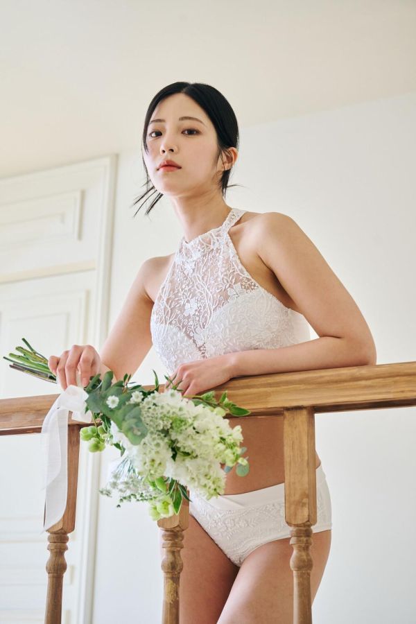 韓國FORALL - Bridal Premium White鋼管舞衣 (上衣+短褲) 