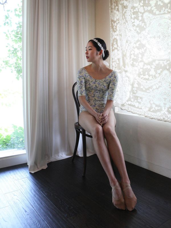 韓國LEVDANCE -  jane floral五分袖舞衣 (兩色)  제인 