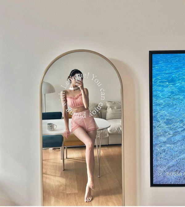 韓國Lenique - Kamiyu鋼管上衣+短褲 (Pink) 