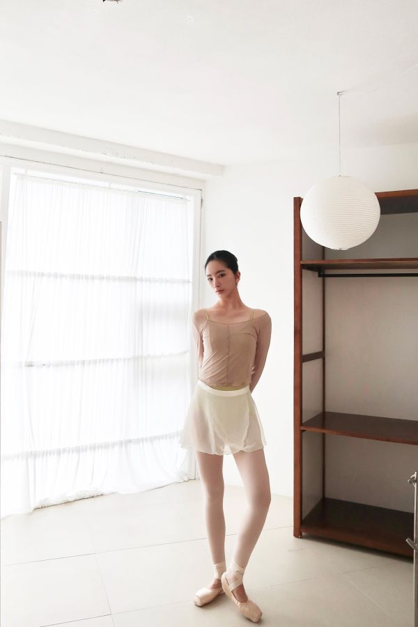 韓國Ballessimo - Scoop-neck Sheer上衣罩衫 (四色) 