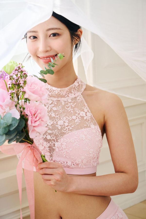 韓國FORALL - Bridal Premium Pink鋼管舞衣 (上衣+短褲) 
