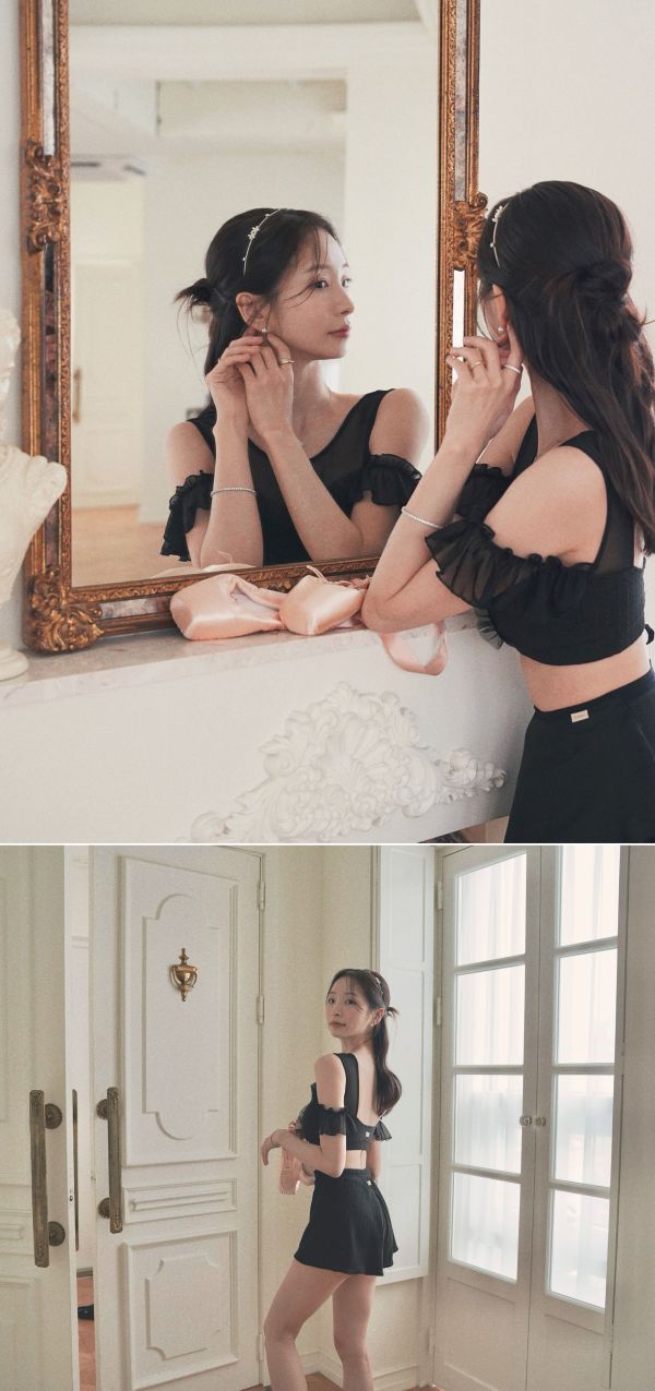 韓國Lenique - New Angela上衣+短褲 (Black) 