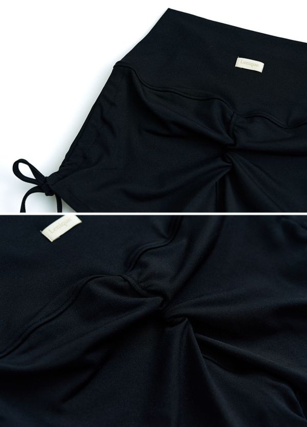 韓國Lenique - Black swan鋼管上衣+短褲 (Black) 