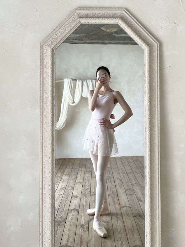 韓國Degage - Spring flower pink短版舞裙 