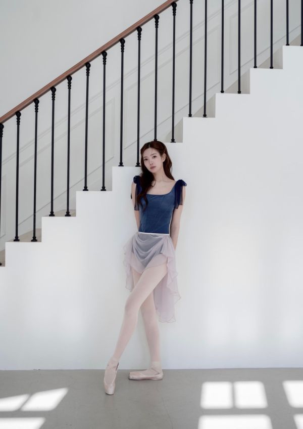 韓國Ode on tutu - Lorraine蝴蝶結舞衣 (Blue Navy) 