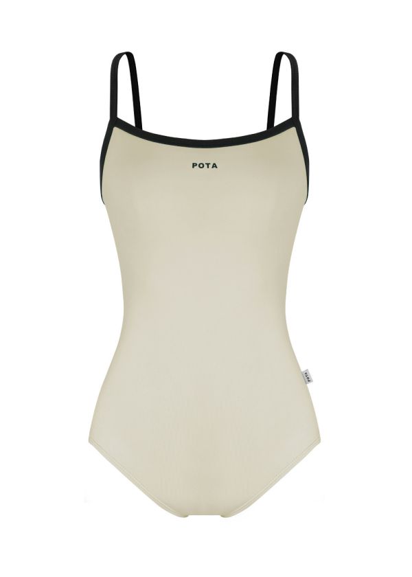 韓國POTA - 2 leotard吊帶舞衣 (Beige) 