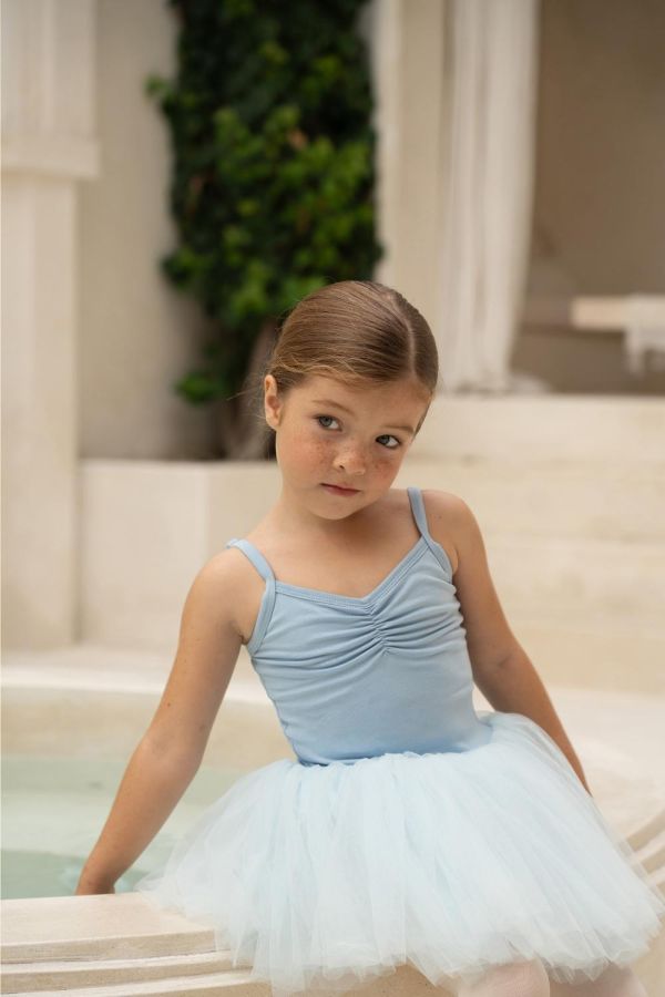 韓國 -  Snap Candy澎澎裙連身兒童舞衣 (肩帶可調、Blue) 