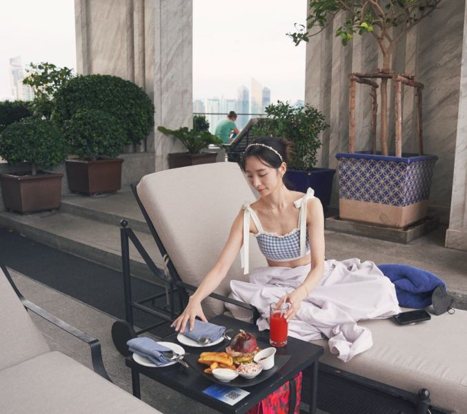 韓國Lenique - Roren Check鋼管上衣+短褲 (兩色) 