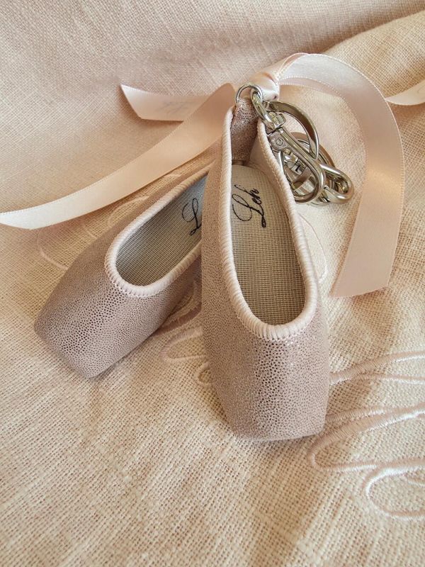 韓國Leh - 經典款羊皮小硬鞋吊飾 (Rose peal pink) 