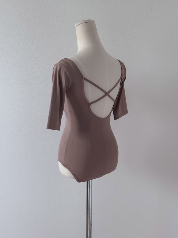 韓國Bonanza - Mary Jane五分袖舞衣 (灰褐) 메리제인 