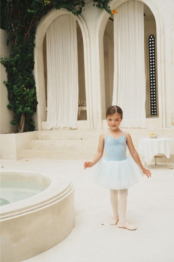 韓國 -  Snap Candy澎澎裙連身兒童舞衣 (肩帶可調、Blue) 