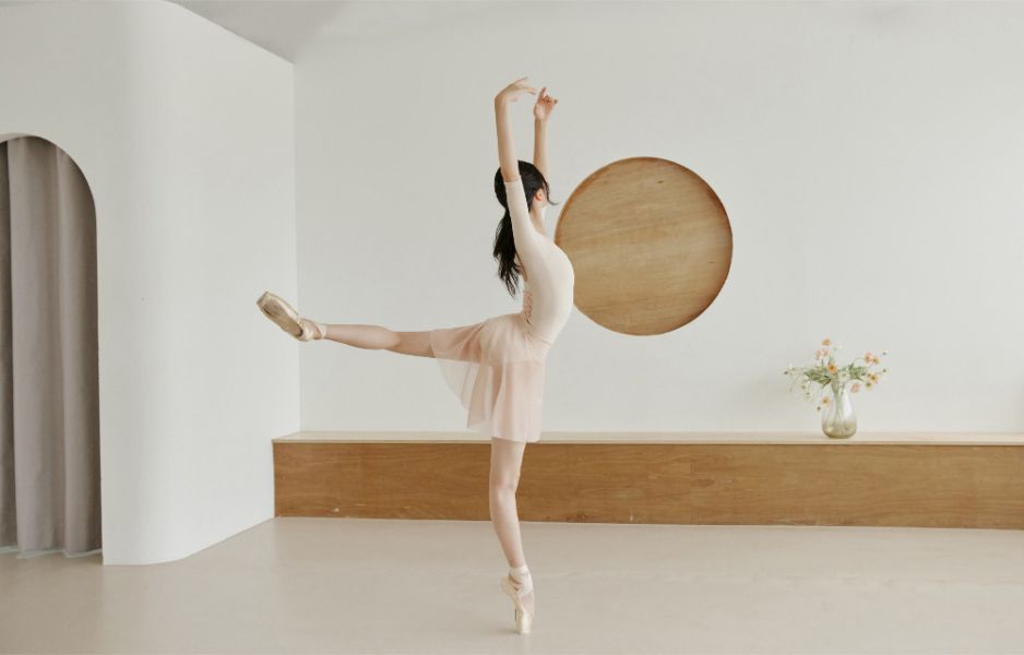 韓國Entrechat - 吉賽兒長袖舞衣 (Nude Pink & Light Pink) 