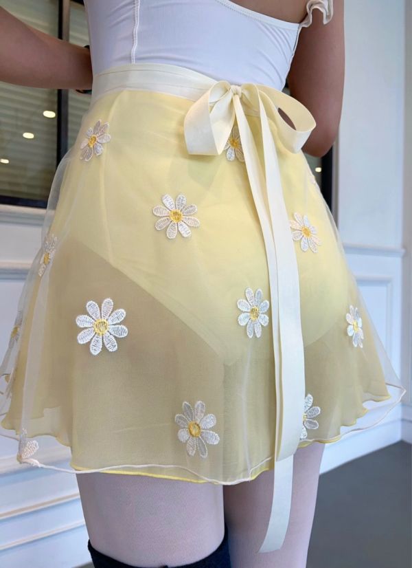 韓國balletchouchou - 小花雙層舞裙 (五色) 